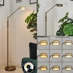 hofstein Lampadaire Huallilemu LED Vieux laiton, 1 lumière