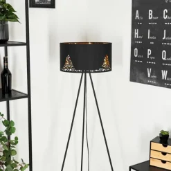 Lampes En Tissu-hofstein Lampadaire Marbach Noir, 1 lumière