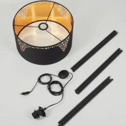 Lampes En Tissu-hofstein Lampadaire Marbach Noir, 1 lumière