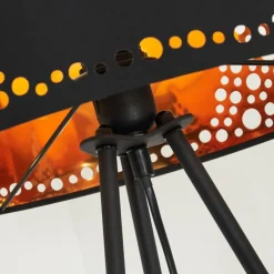 Lampes En Tissu-hofstein Lampadaire Marbach Noir, 1 lumière