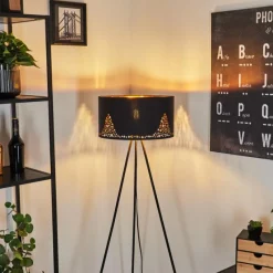 Lampes En Tissu-hofstein Lampadaire Marbach Noir, 1 lumière