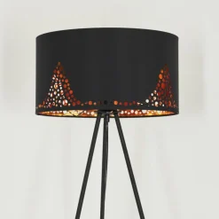 Lampes En Tissu-hofstein Lampadaire Marbach Noir, 1 lumière