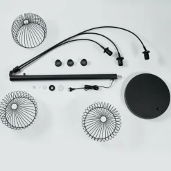 hofstein Lampadaire Mossay Noir, 3 lumières* Lampadaires Et Lampes Sur Pied