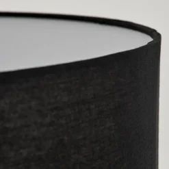 Lampes En Tissu-hofstein Lampadaire Murteirinha Nickel mat, Noir, 2 lumières