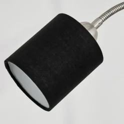 Lampes En Tissu-hofstein Lampadaire Murteirinha Nickel mat, Noir, 2 lumières