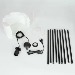 hofstein Lampadaire Regufe Noir, 1 lumière