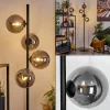 Suspension Verre Fumé-hofstein Lampadaire Remaisnil Noir, 4 lumières