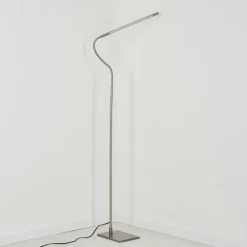 hofstein Lampadaire Reuland LED Nickel mat, 1 lumière