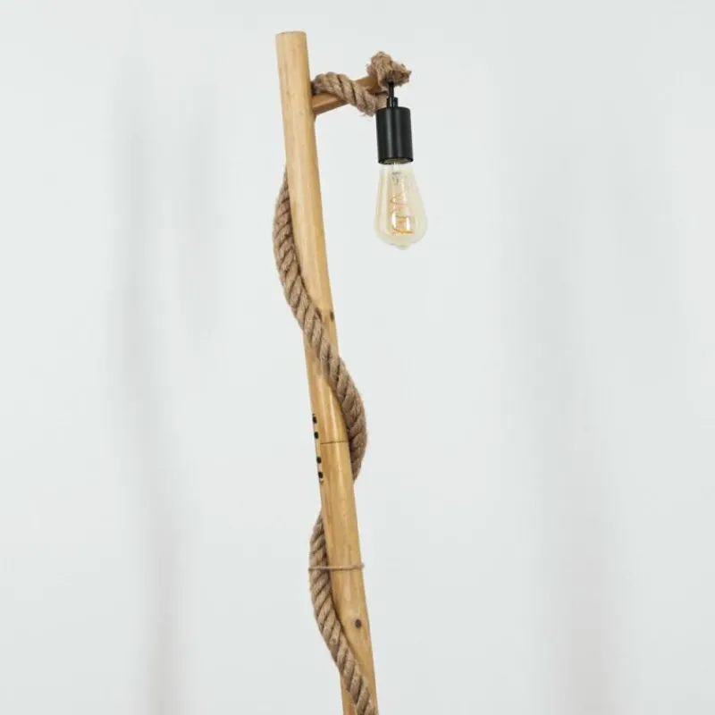 Luminaires Scandinaves-hofstein Lampadaire Riekje Écru, Noir, 1 lumière