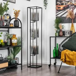 Suspension Verre Fumé-hofstein Lampadaire Sarniguet Noir, 3 lumières