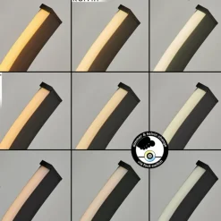 Lampes Dorées-hofstein Lampadaire Serlande LED Or, Noir, Blanc, 1 lumière