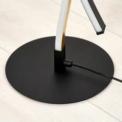 Lampes Dorées-hofstein Lampadaire Serlande LED Or, Noir, Blanc, 1 lumière