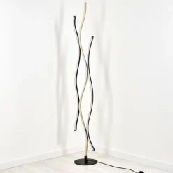 Lampes Dorées-hofstein Lampadaire Serlande LED Or, Noir, Blanc, 1 lumière