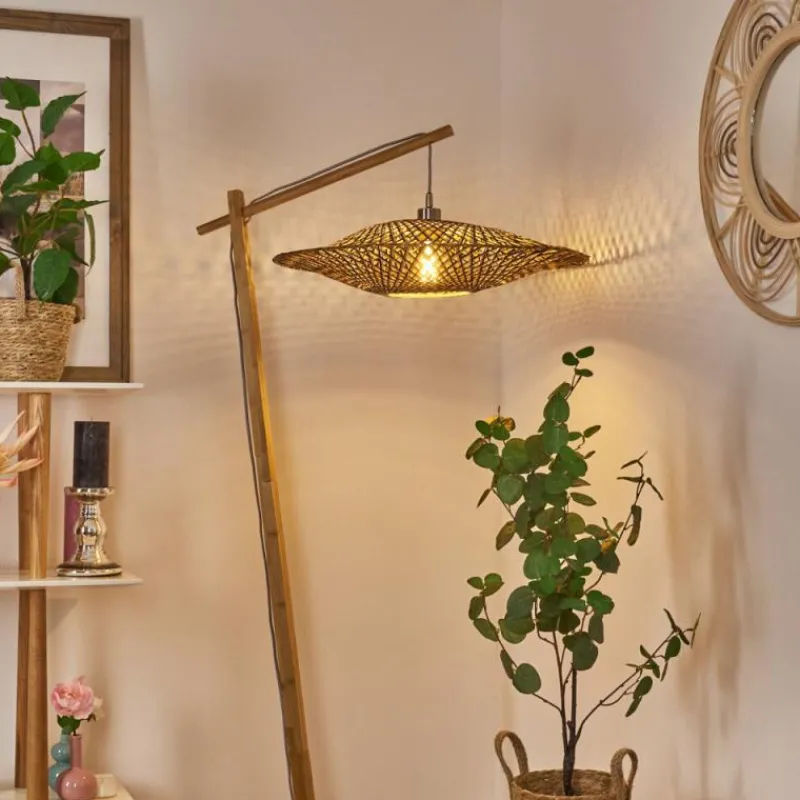 Style Boho-Chic-hofstein Lampadaire Shelbourne Écru, 1 lumière