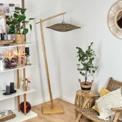 Style Boho-Chic-hofstein Lampadaire Shelbourne Écru, 1 lumière