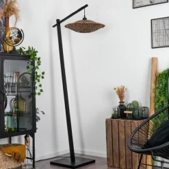 Style Boho-Chic-hofstein Lampadaire Shelbourne Noir, 1 lumière