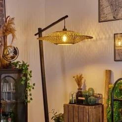 Style Boho-Chic-hofstein Lampadaire Shelbourne Noir, 1 lumière