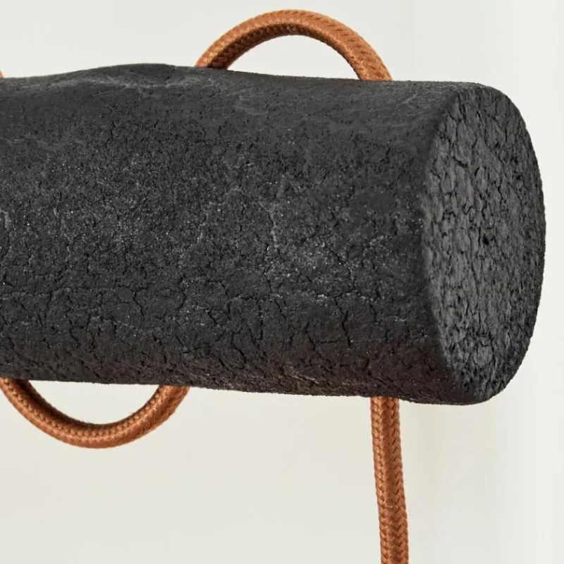 Lampes En Tissu-hofstein Lampadaire Tallaboa Noir, 2 lumières