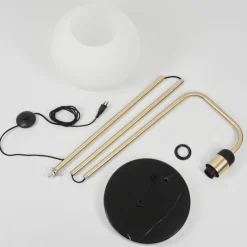 hofstein Lampadaire Tuvalu Laiton, Noir, 1 lumière