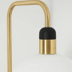 hofstein Lampadaire Tuvalu Laiton, Noir, 1 lumière