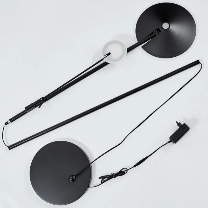 hofstein Lampadaire à vasque Choupico LED Noir, 2 lumières