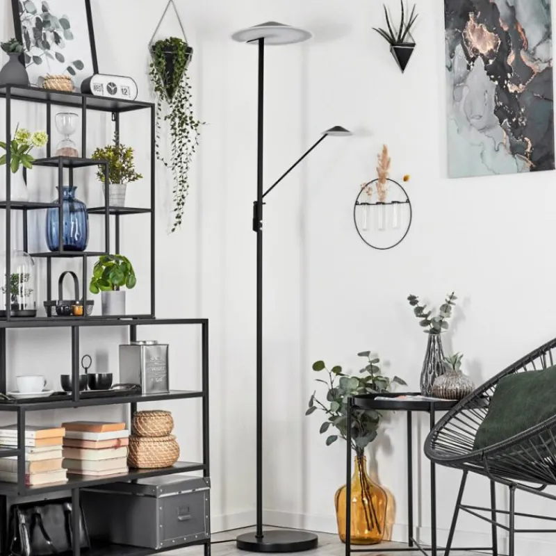 hofstein Lampadaire à vasque Choupico LED Noir, 2 lumières