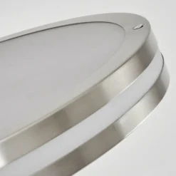 hofstein Lampadaire à vasque Huallilemu LED Nickel mat, 2 lumières