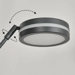 hofstein Lampadaire à vasque Huallilemu LED Anthracite, 2 lumières