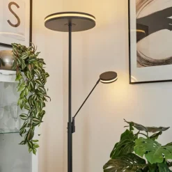 hofstein Lampadaire à vasque Huallilemu LED Anthracite, 2 lumières