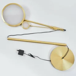 hofstein Lampadaire à vasque Huallilemu LED Laiton, 2 lumières