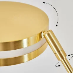 hofstein Lampadaire à vasque Huallilemu LED Laiton, 2 lumières