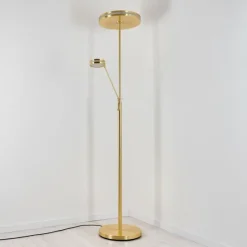 hofstein Lampadaire à vasque Huallilemu LED Laiton, 2 lumières