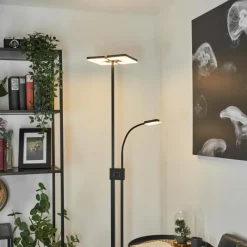 hofstein Lampadaire à vasque Janze LED Noir, 2 lumières