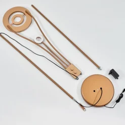 Lampes Dorées-hofstein Lampadaire à vasque Kimba LED Or, 3 lumières