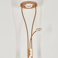 Lampes Dorées-hofstein Lampadaire à vasque Kimba LED Or, 3 lumières