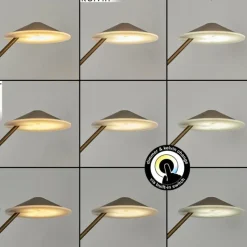 hofstein Lampadaire à vasque Murca LED Vieux laiton, 2 lumières