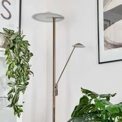 hofstein Lampadaire à vasque Murca LED Vieux laiton, 2 lumières