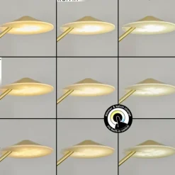 hofstein Lampadaire à vasque Murca LED Laiton, 2 lumières