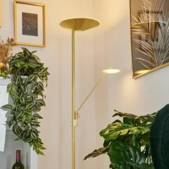 hofstein Lampadaire à vasque Murca LED Laiton, 2 lumières