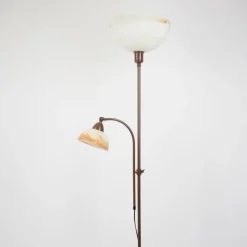 Luminaires Rustiques-hofstein Lampadaire à vasque Voleyrac Brun, 2 lumières