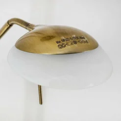 Luminaires Rustiques-hofstein Lampadaire à vasque Biot LED Vieux laiton, 2 lumières