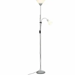 Luminaires Brilliant Lampadaire à vasque Brilliant Spari LED Argenté, 1 lumière* Éclairage Led
