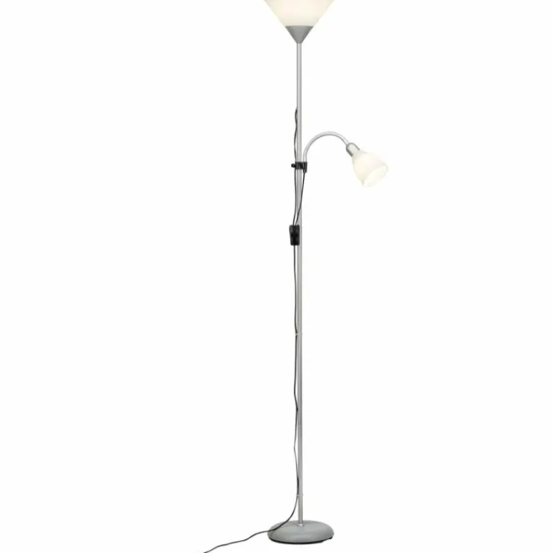 Luminaires Brilliant Lampadaire à vasque Brilliant Spari LED Argenté, 1 lumière* Éclairage Led
