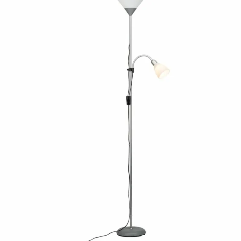 Luminaires Brilliant Lampadaire à vasque Brilliant Spari LED Argenté, 1 lumière* Éclairage Led
