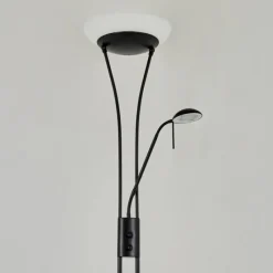 hofstein Lampadaire à vasque Chanlus LED Noir, 1 lumière