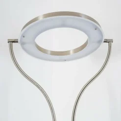 hofstein Lampadaire à vasque Donna LED Nickel mat, 1 lumière