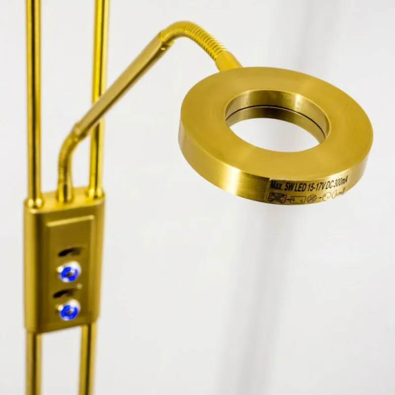 hofstein Lampadaire à vasque Donna LED Laiton, 2 lumières* Éclairage Led