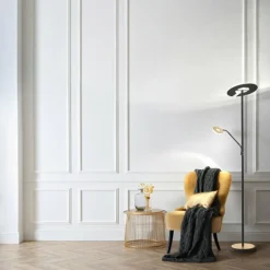 Luminaires Fischer & Honsel Lampadaire à vasque Fischer & Honsel Dent LED Noir, 1 lumière* Éclairage Led