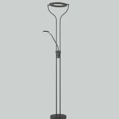 Luminaires Fischer & Honsel Lampadaire à vasque Fischer & Honsel Davos LED Noir, 1 lumière* Éclairage Led