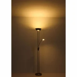 Luminaires Globo Lighting Lampadaire à vasque Globo LEONAS LED Vieux laiton, 1 lumière* Éclairage Led